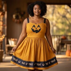 Oblong Box Shop Retro Halloween Spooky Vintage Style Prudence‎ Mini Dress 3XL